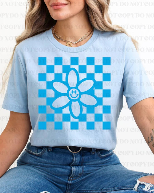 Checkered Smiley Flower