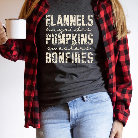 Flannels Hayrides Pumpkins